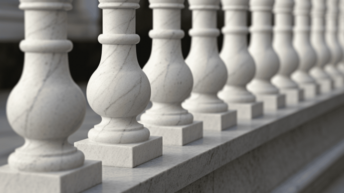 Балясина из мрамора Bianco Carrara (Бьянко Каррара)